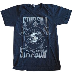 American Apparel Black Sturgill Simpson Graphic T Shirt Size S
